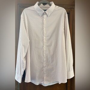 Mizzen+Main White Dress Shirt pink/red Tulip Microprint - Perfect Spring Look!